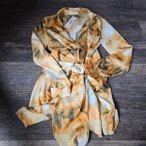 Donne par dieu Alaya tie dye wrap dress